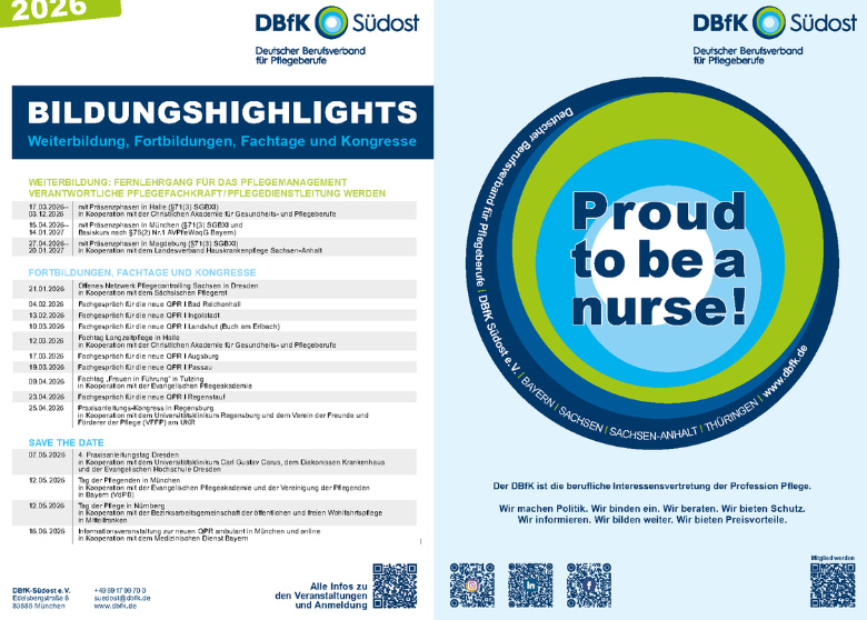 Bildungshighlights 2026: Fortbildungen, Fachtage und Fernlehrgänge für Pflegeprofis