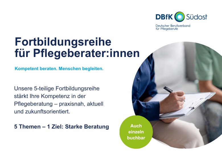 29. Sept. bis 15. Dez.: Fortbildungsreihe für Pflegeberater:innen