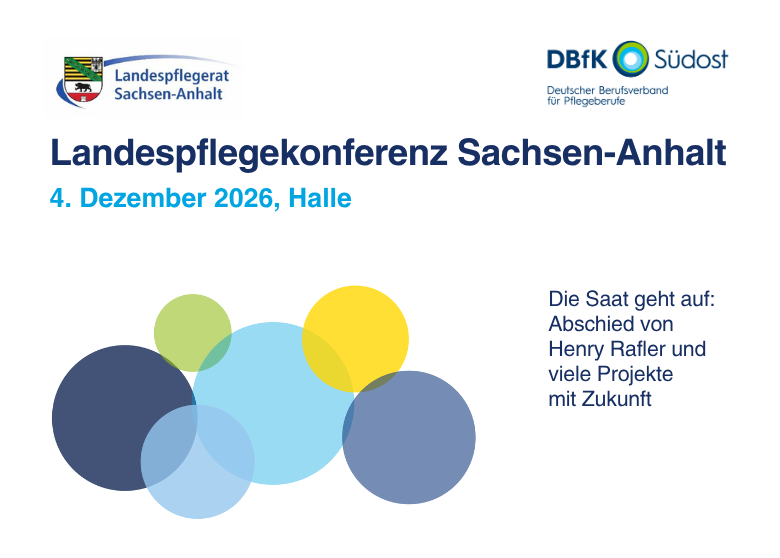 4. Dezember: Landespflegekonferenz Sachsen-Anhalt in Halle