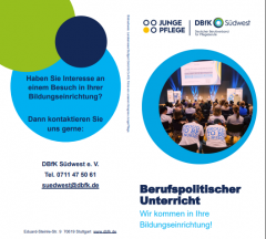 Cover Flyer Berufspolitischer Unterricht