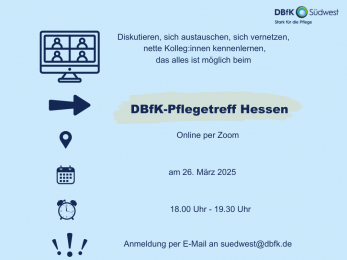 Online-Pflegetreff Hessen zur Erweiterung pflegerischer Rollen